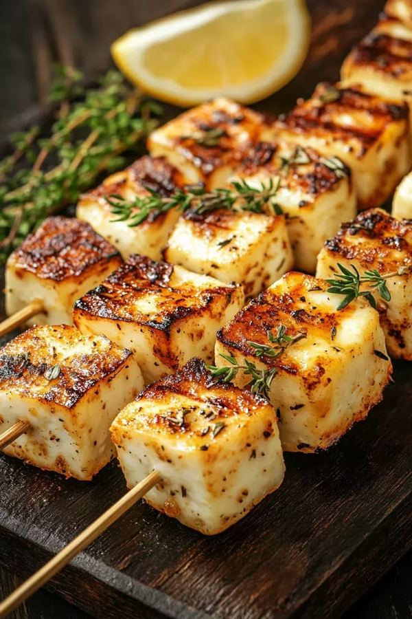 Espetinho de queijo coalho