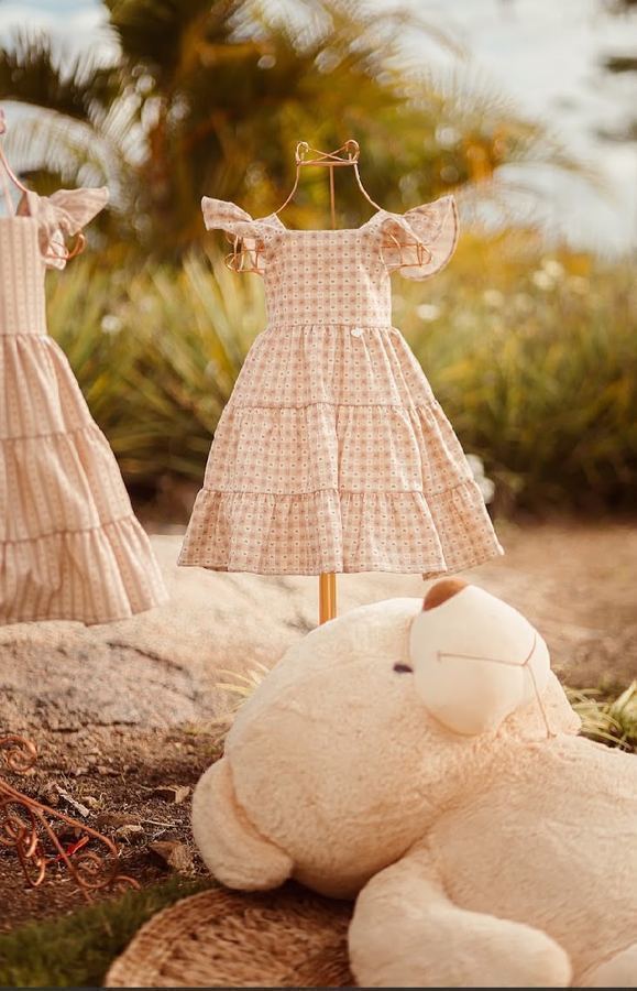 Vestido Pérola Em Linho Estampado (4 anos)